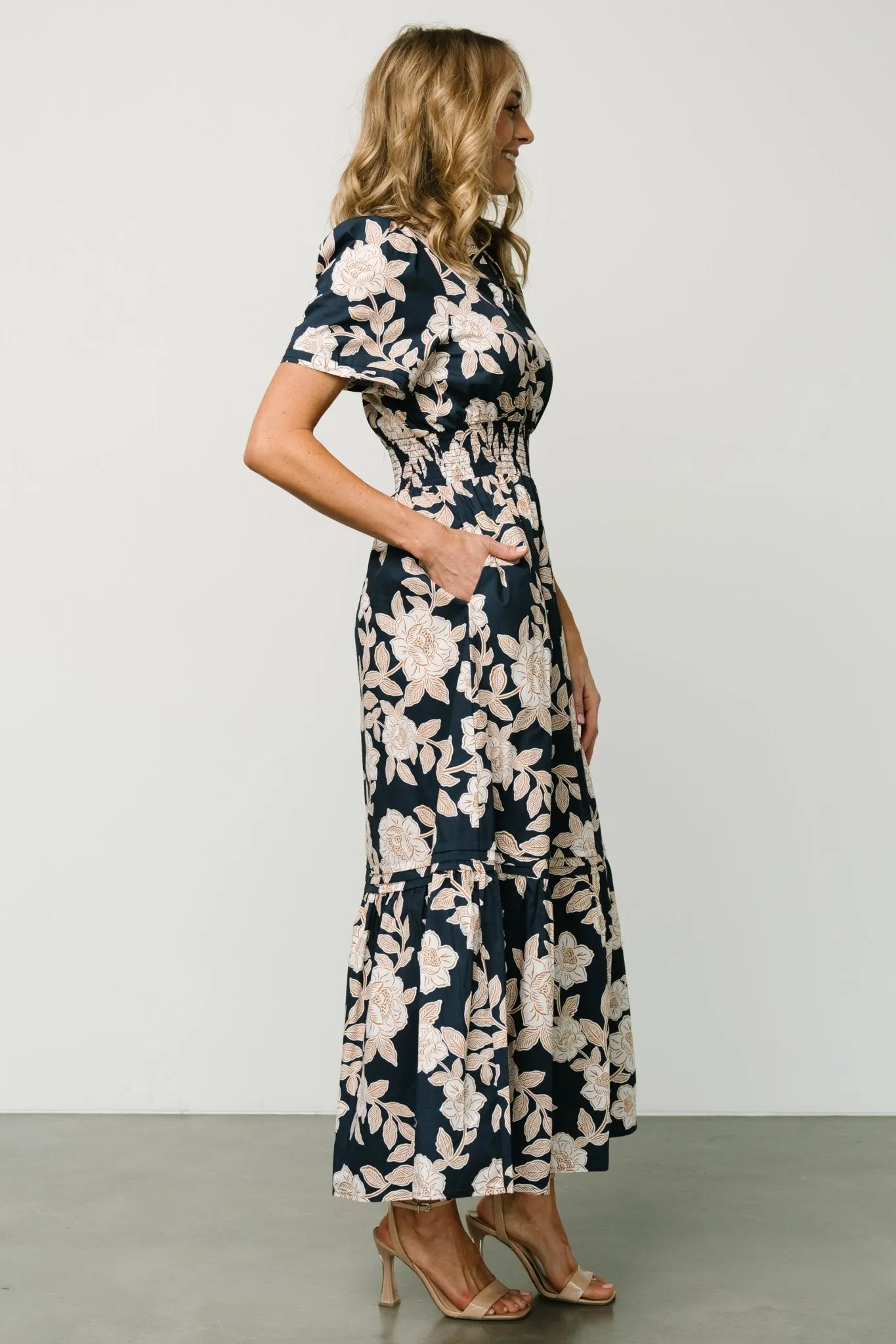 Vera Maxi Dress | Navy Floral