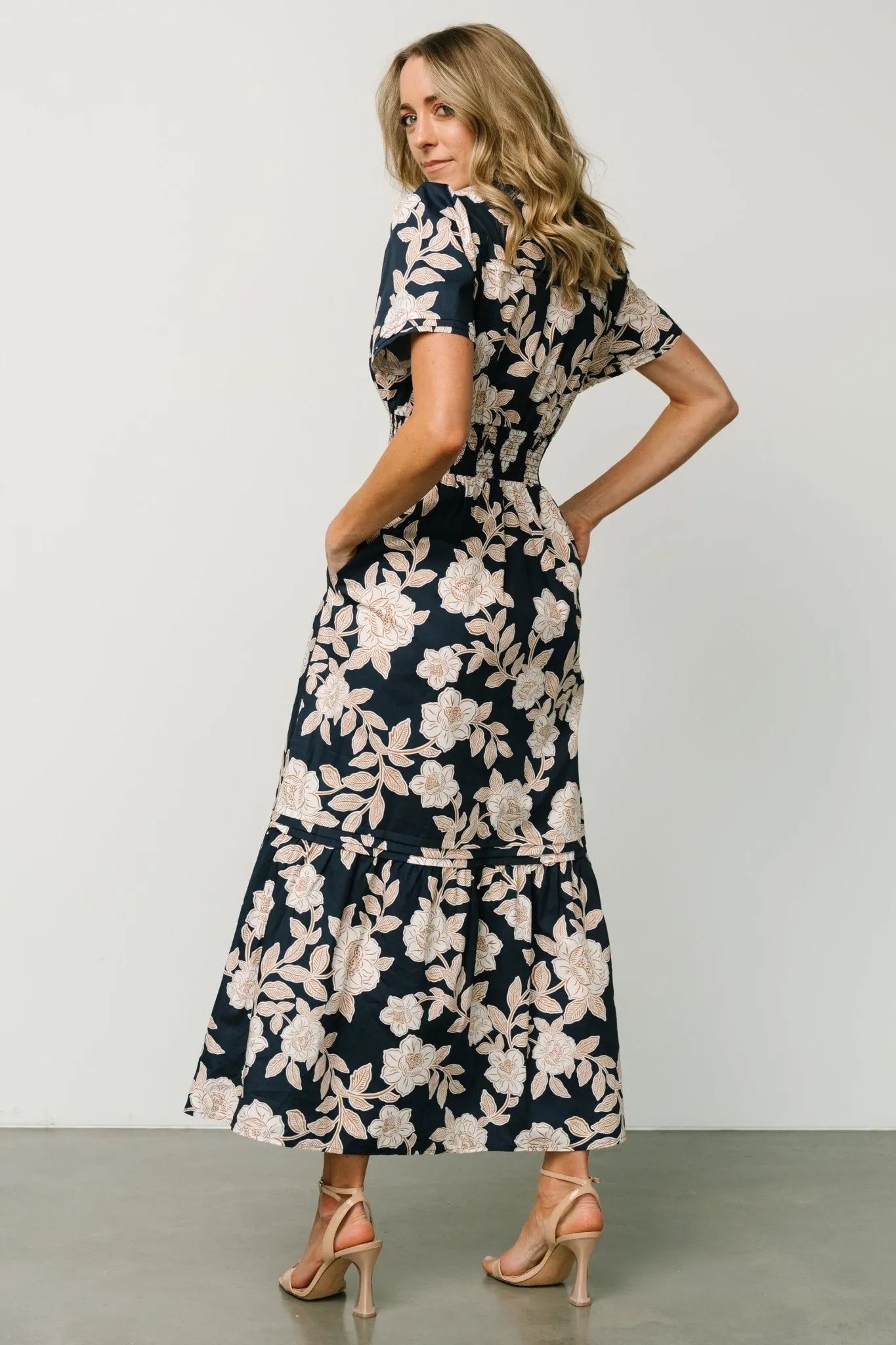 Vera Maxi Dress | Navy Floral