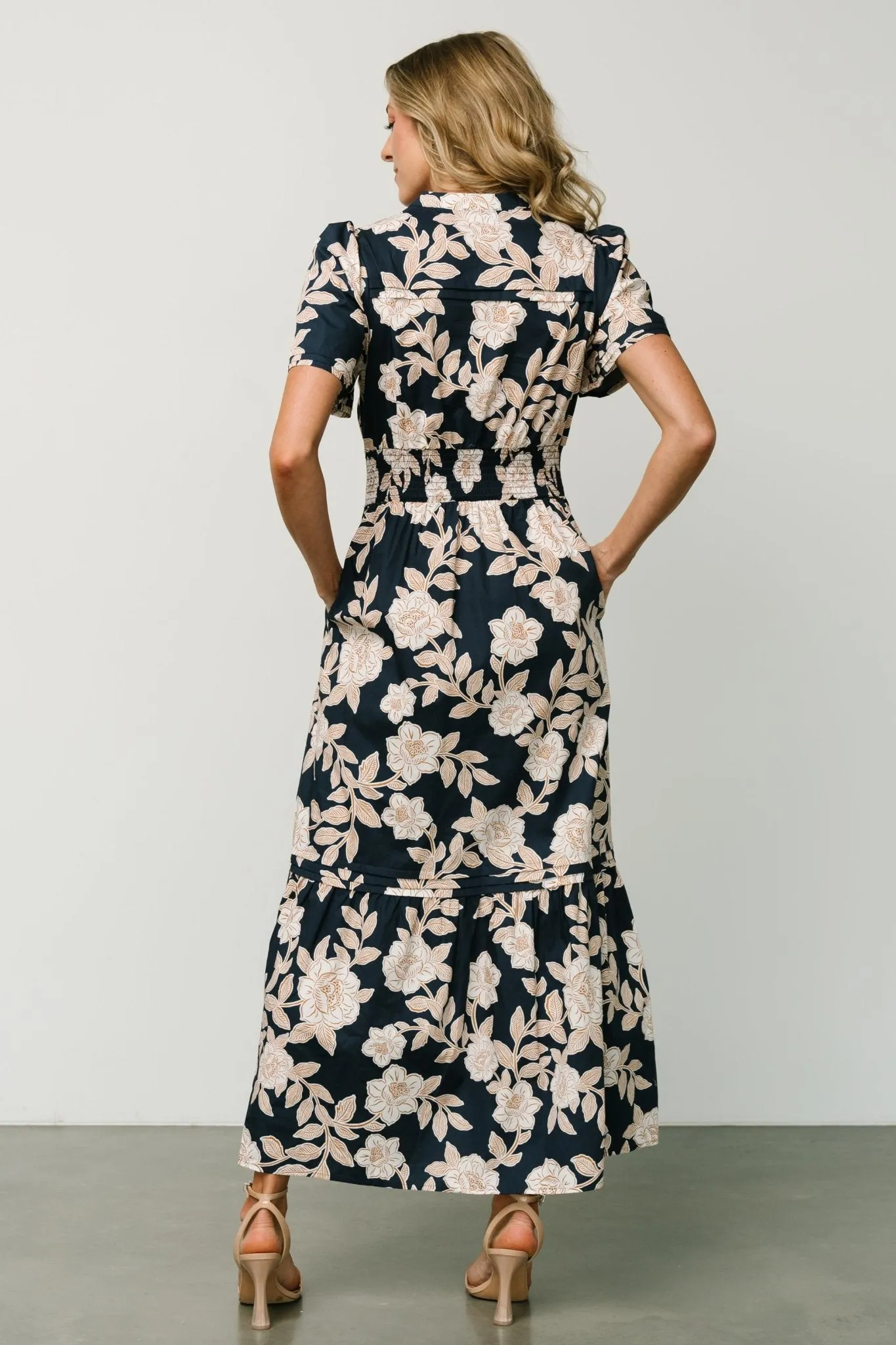 Vera Maxi Dress | Navy Floral