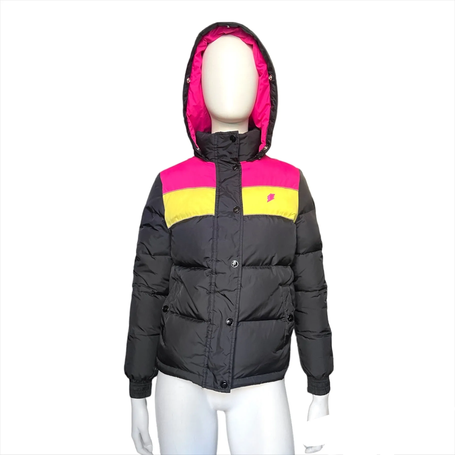 W&LT "KISS THE FUTURE" goose down puffer jacket with hood M