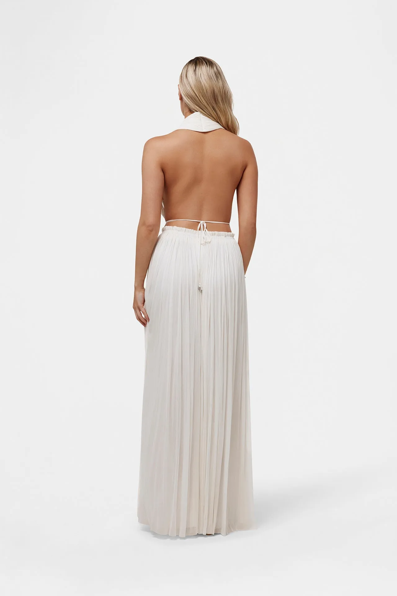 White Silk Tulle Skirt