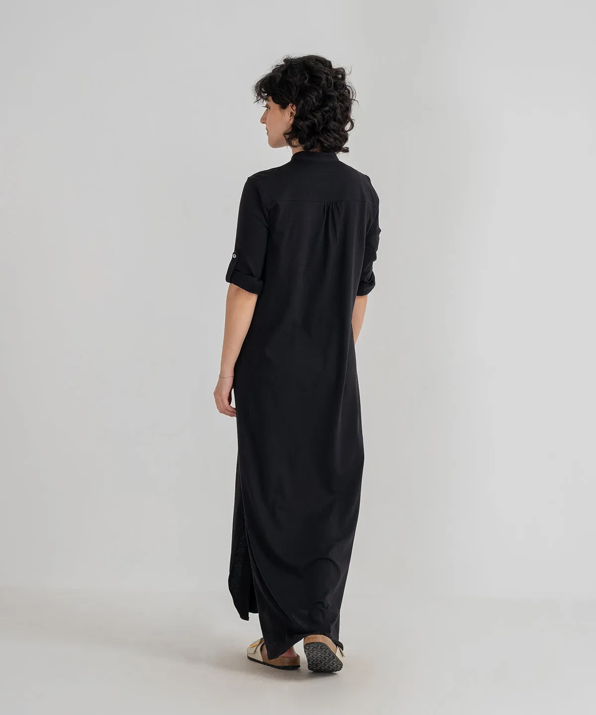 Women's Hidden Placket Shirt Dress