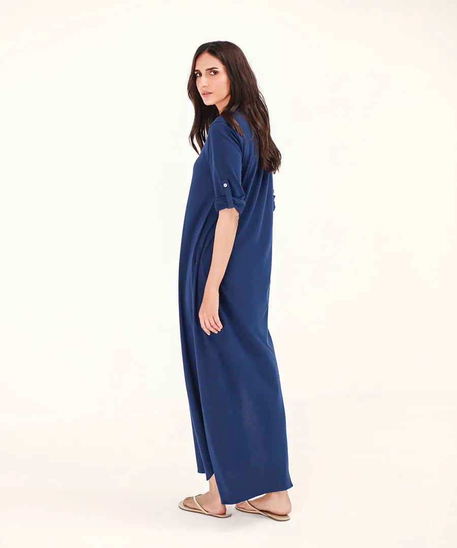 Women's Hidden Placket Shirt Dress