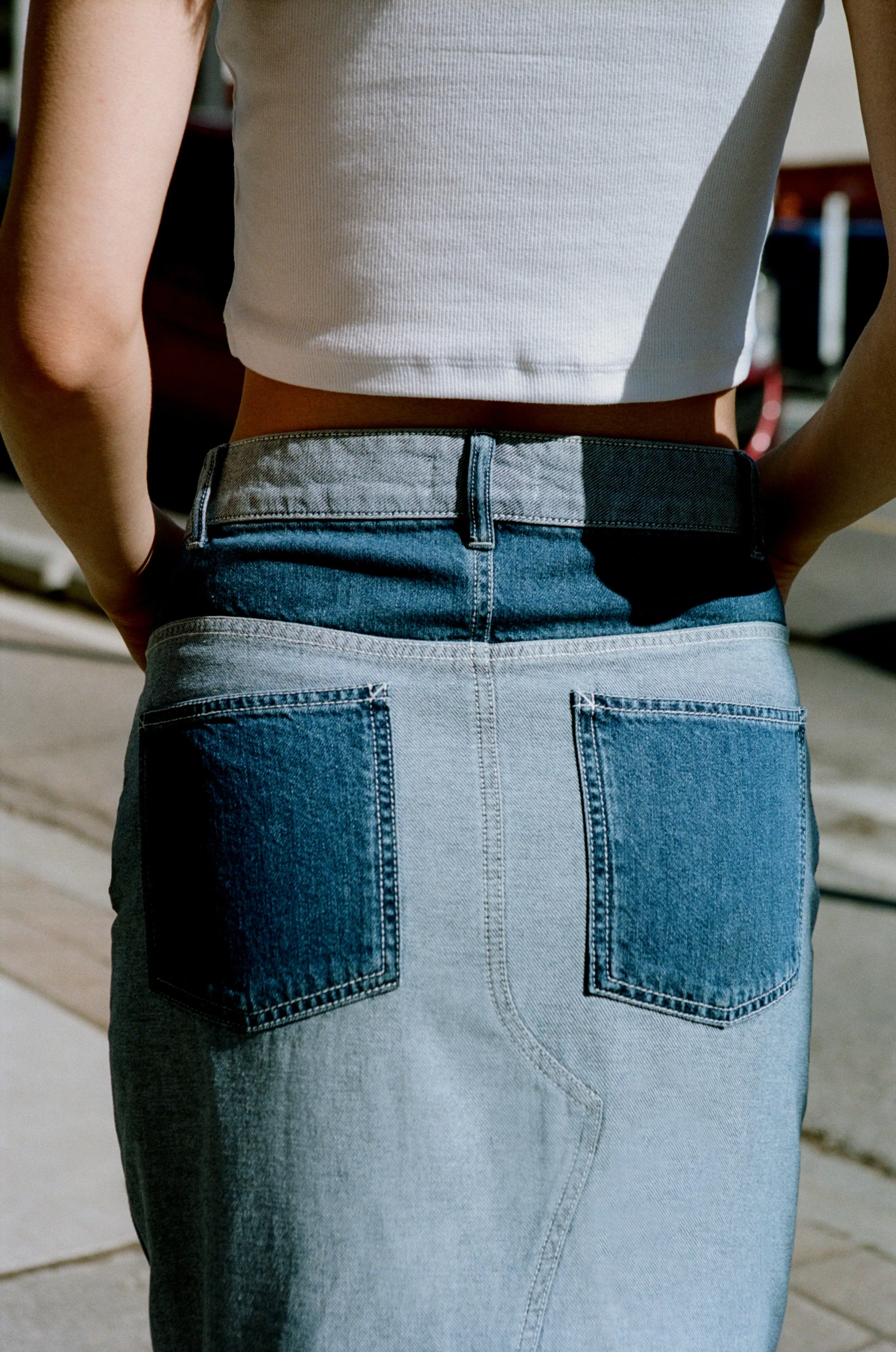 Women's Lily Denim Skirt in Med Wash